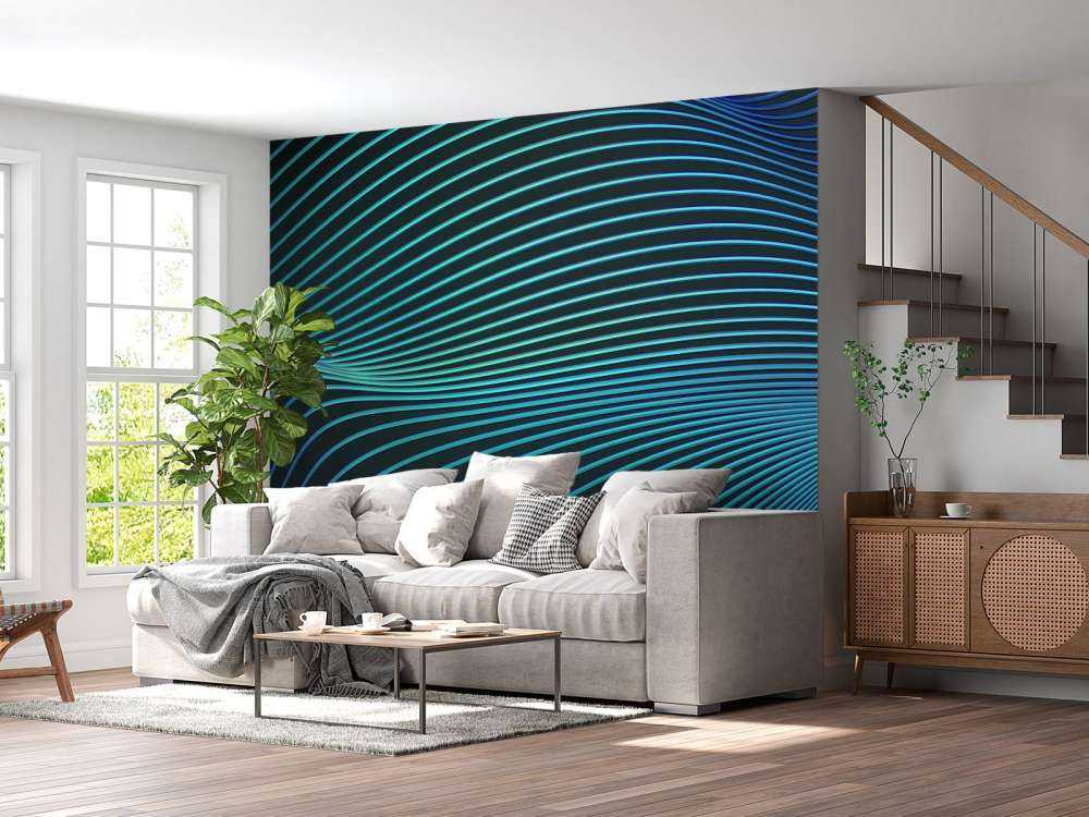 Golvend neon ontwerp