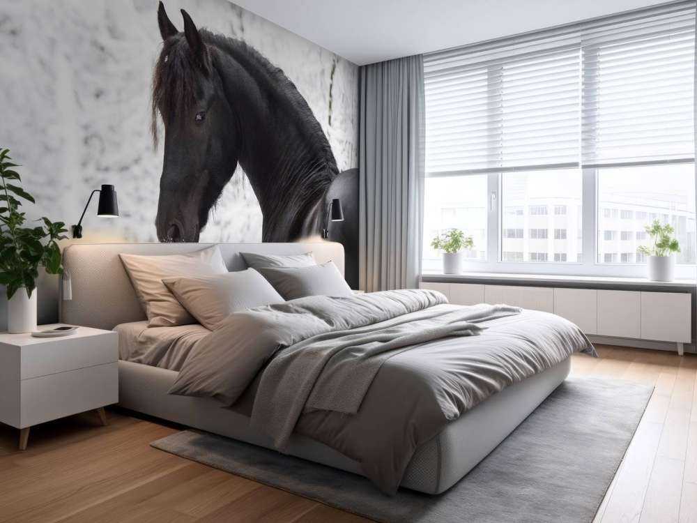 Fries Paard in de sneeuw