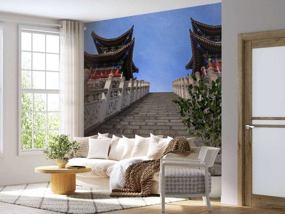 Trap naar Chinese tempel