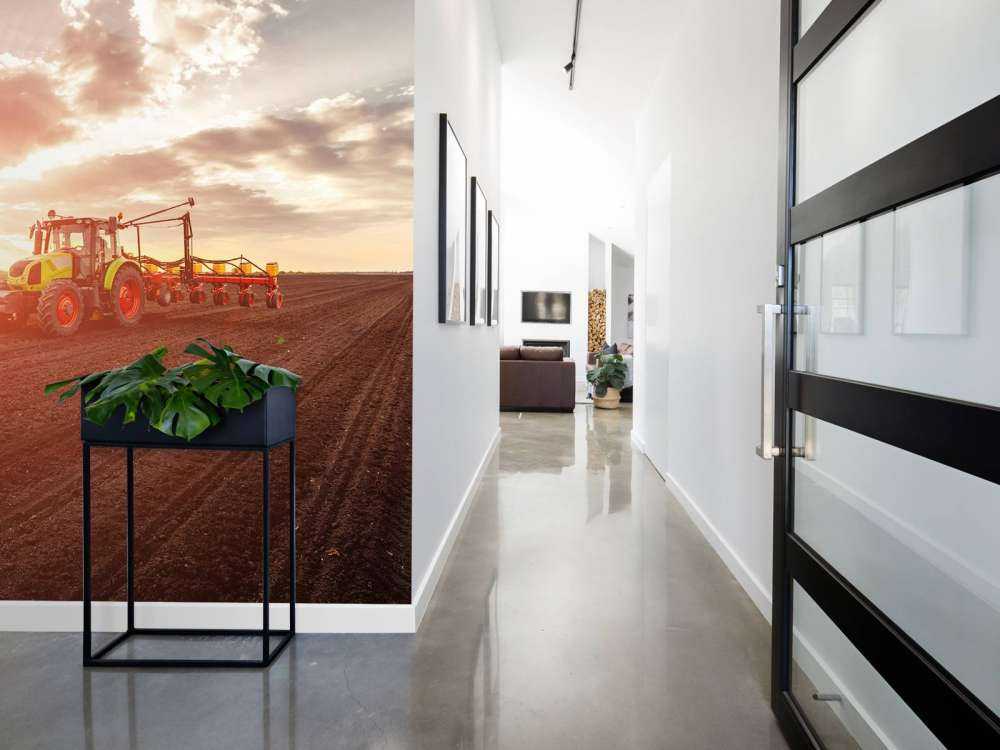 Tractor aan het werk