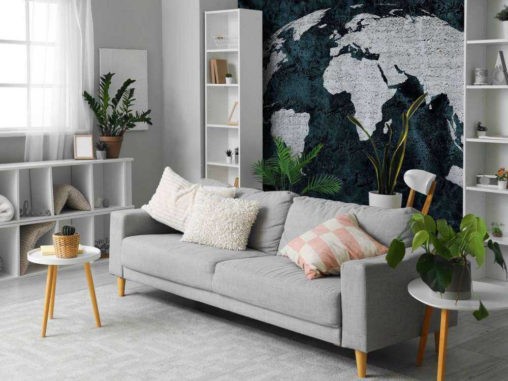 Wereldkaart beton structuur