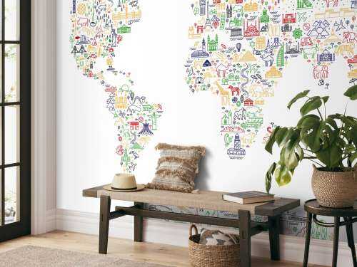 Abstracte wereldkaart