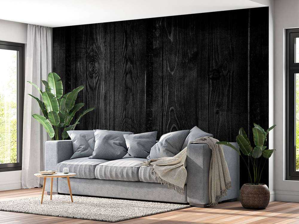 Donkere verticale planken