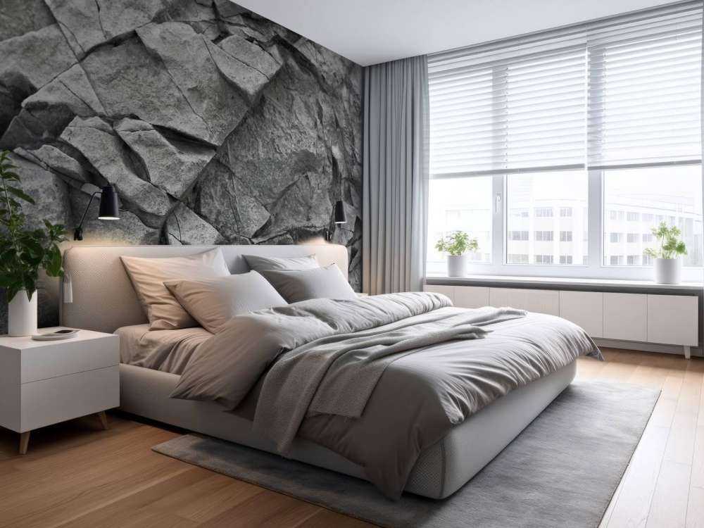 Grijs onbewerkt steen