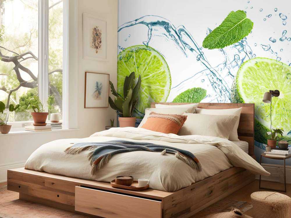 Water met limoen en munt