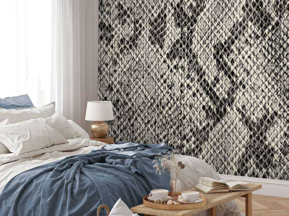 Zwart-grijze slangenhuid