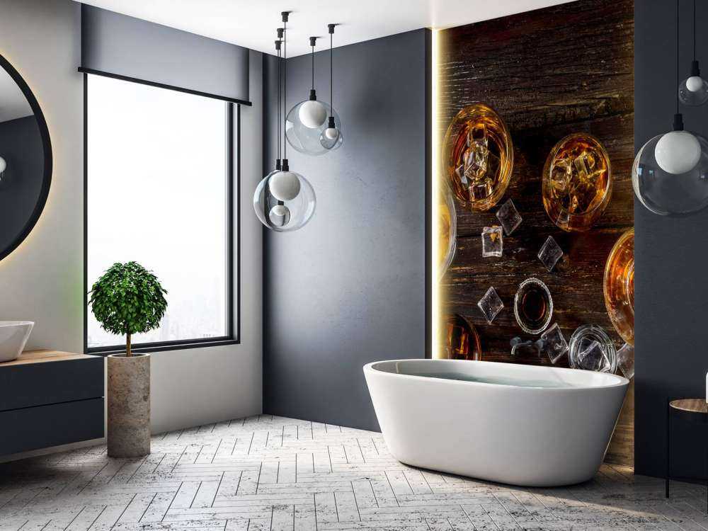 Whiskey glazen van bovenaf