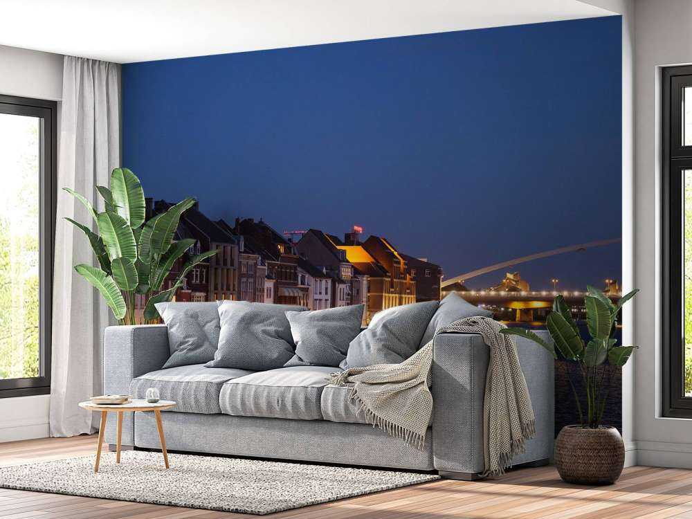 De Hoge Brug in de avond