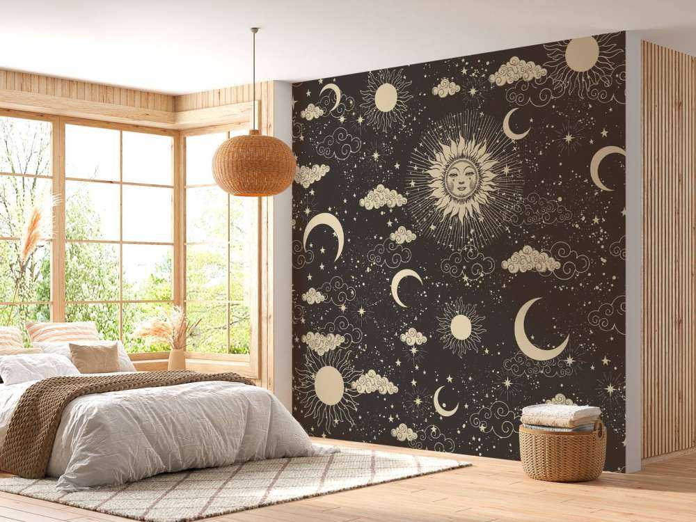 Hemelse nacht in vintage stijl