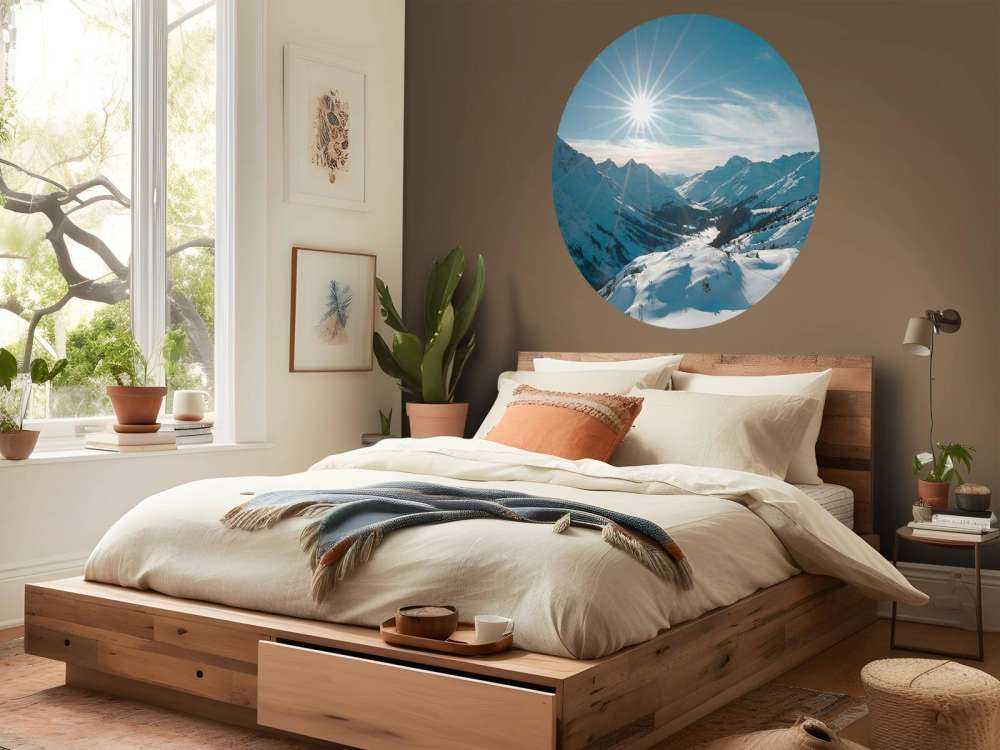 Heldere winterzon boven alpendal