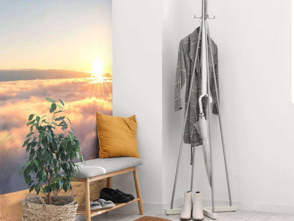 Zonsopkomst boven de winterbergen