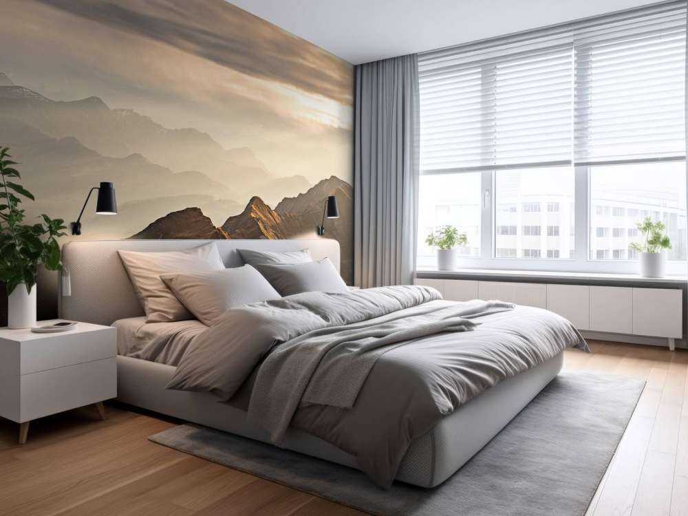 Gouden gloed over bergkam