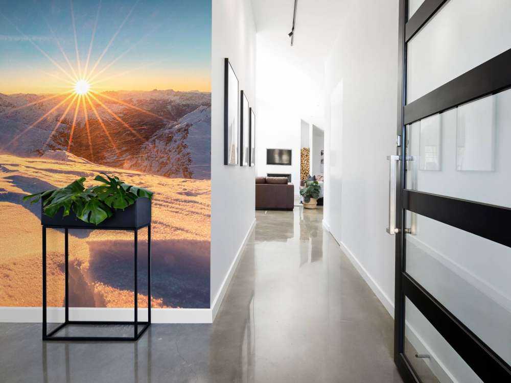 Zonnestralen over sneeuwvlaktes