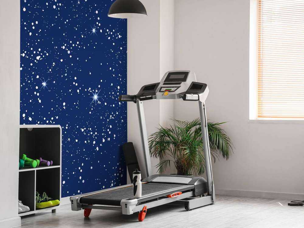 Sprankelende sterrennacht in blauw