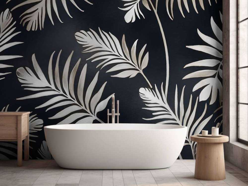 Golden leaves on dark Silver