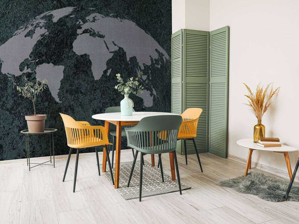 Wereldkaart met structuur