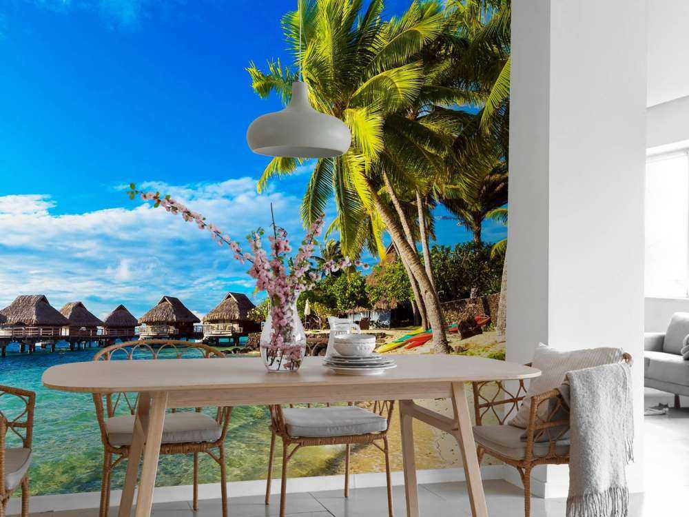 Palmbomen op Bora Bora