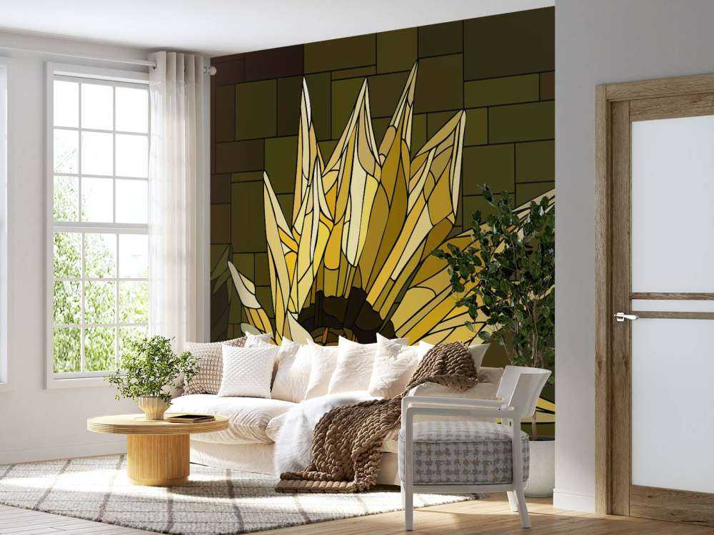 Bloeiende gele gazania