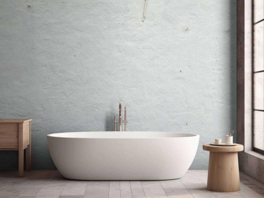 Muur met wit stucwerk