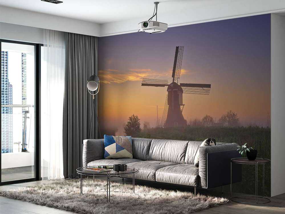 Molen bij zonsopgang