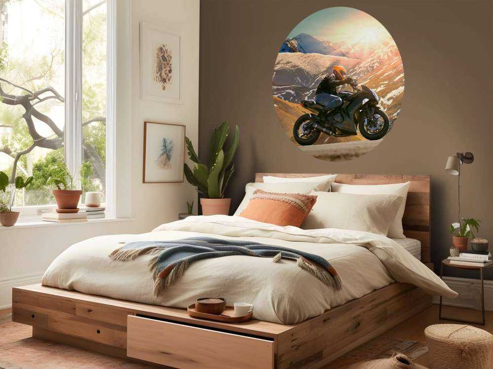 Zwarte motor in de winter