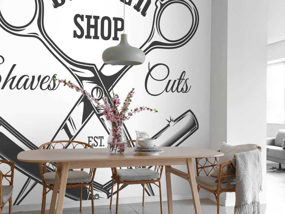 Vintage kapperszaak embleem