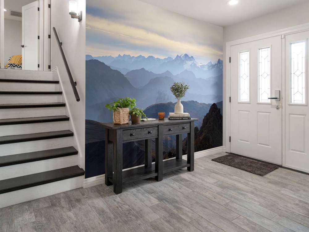 Mistig berglandschap