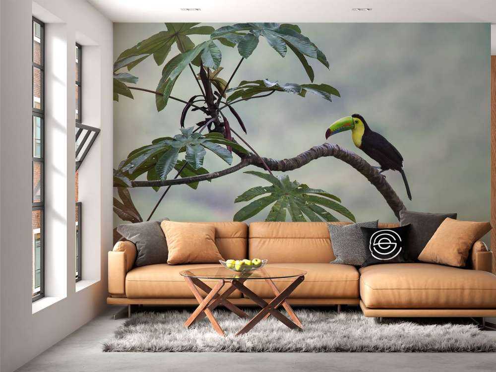 Exotische vogel op een tak