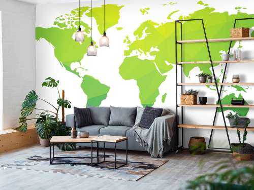 Groene wereldkaart