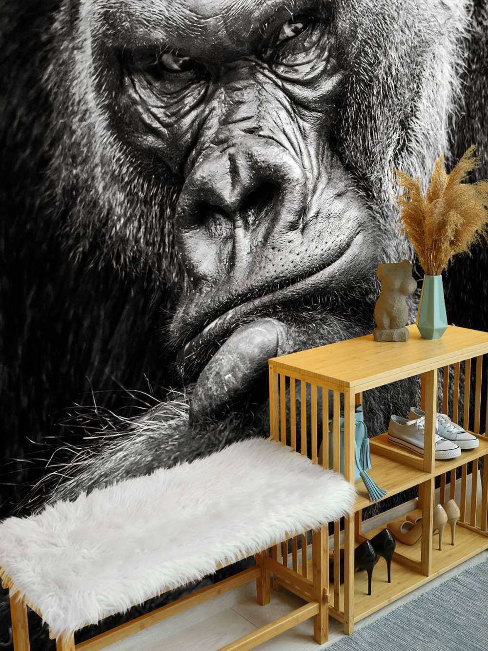 Close-up foto van een gorilla