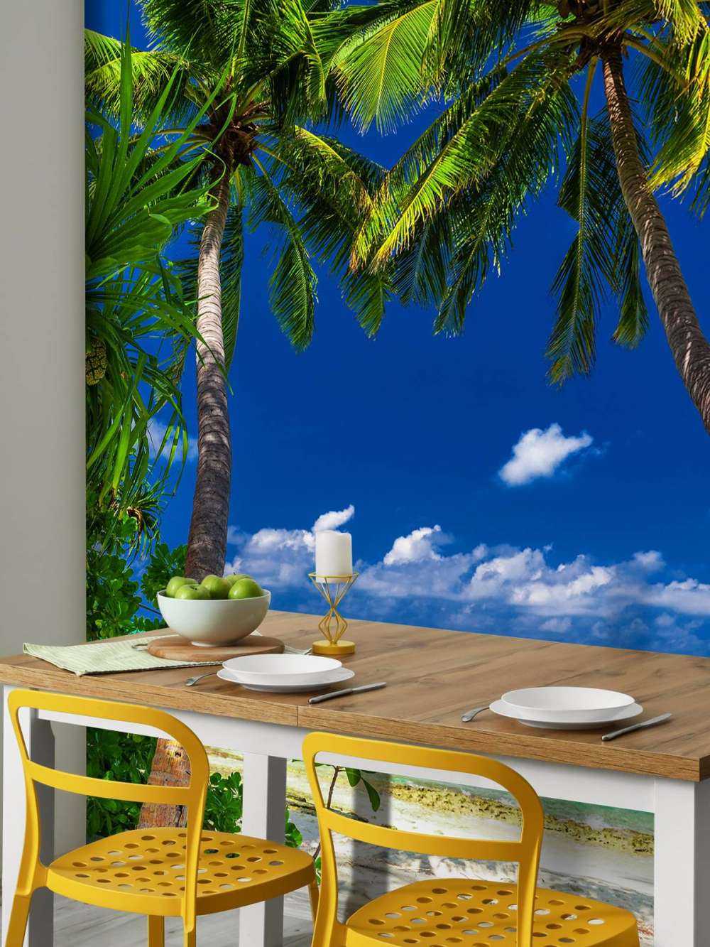 Palmbomen op een eiland