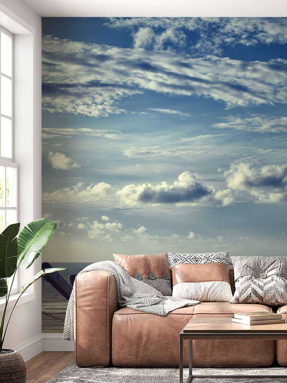 Strand en wolken