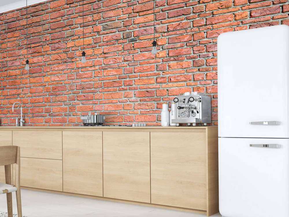 Bakstenen met oud beton