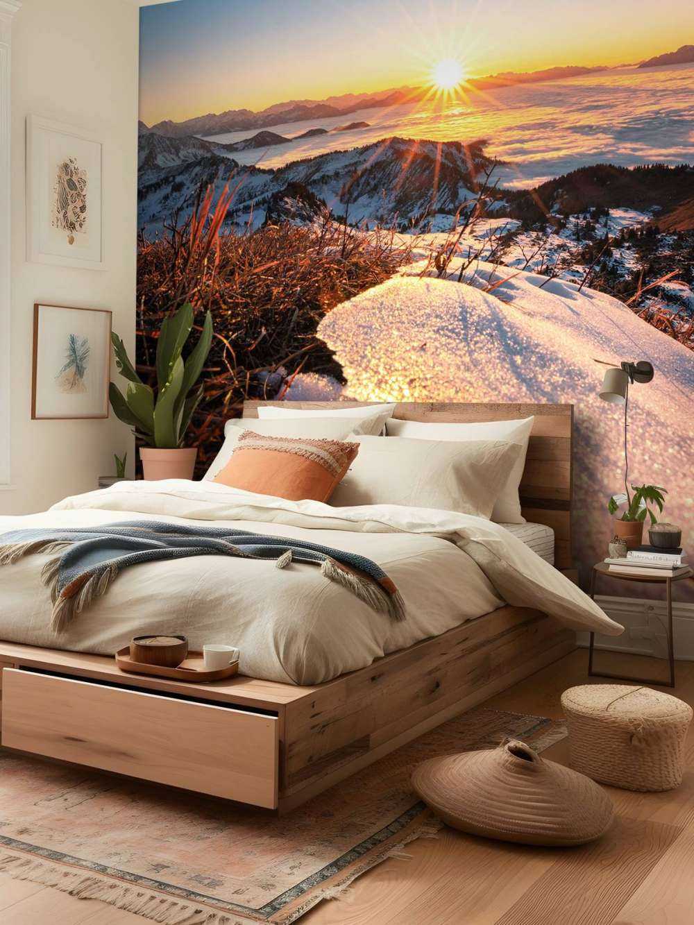 Ochtendzon op glinsterende bergweide