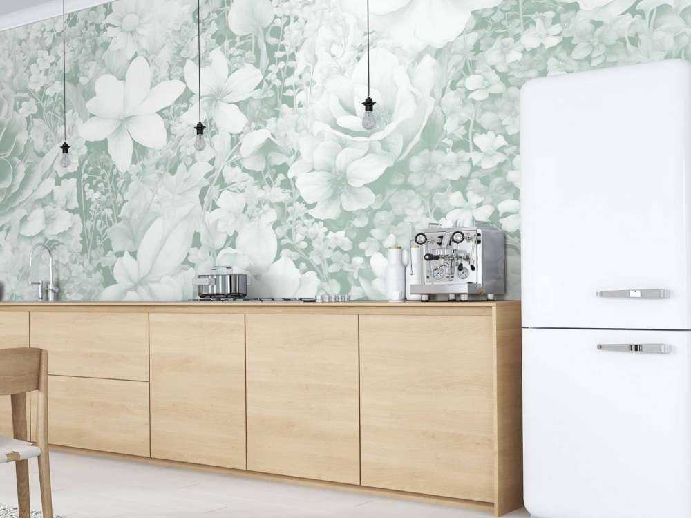 Flower festivalSEAMLESS Pale Blue