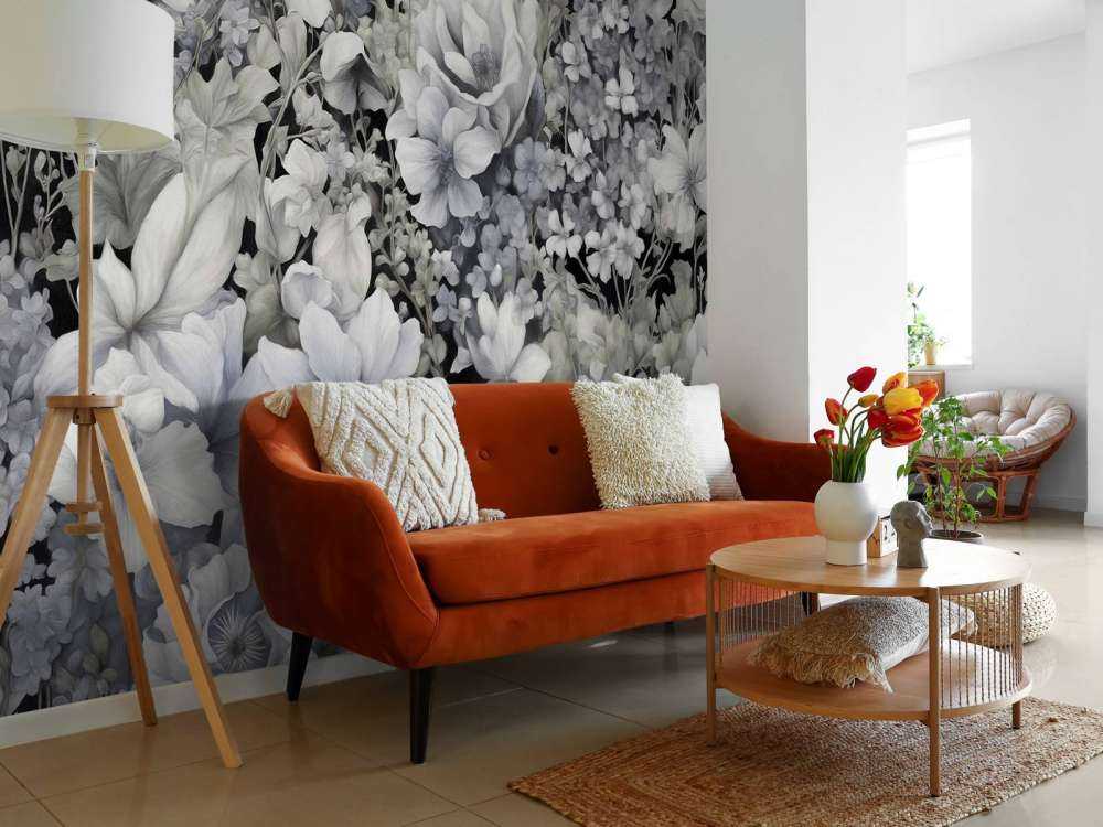 Flower festivalSEAMLESS Black