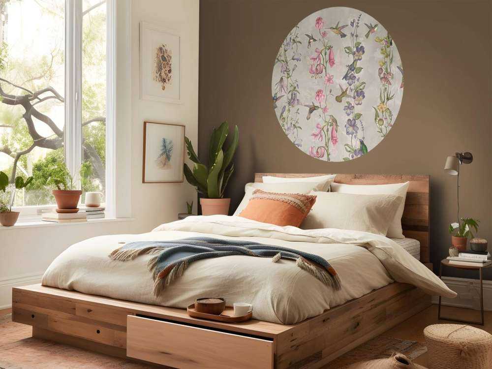 Weadow and Garden Flowers Taupe