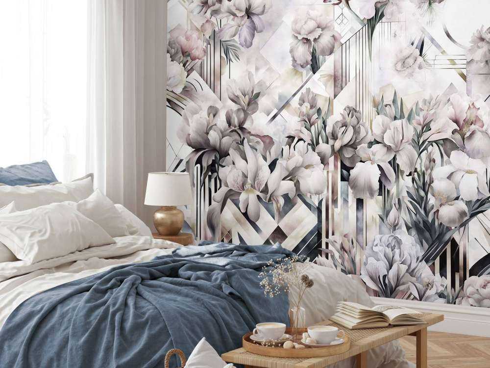 Huge Watercolor Irises Yellow