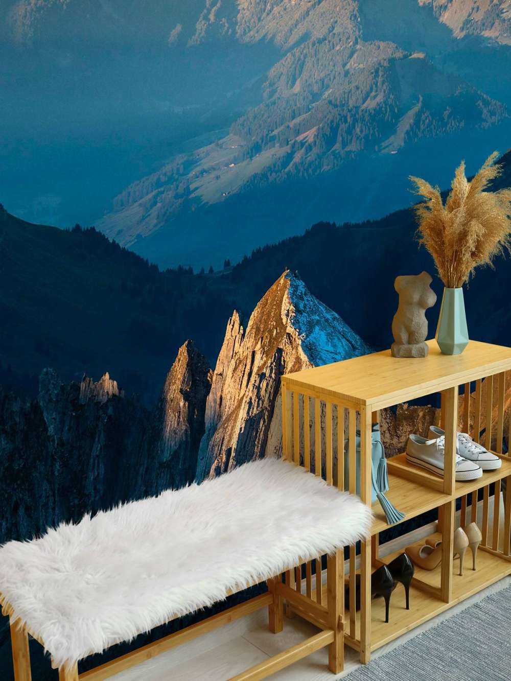 Ochtendlicht op rotsberg