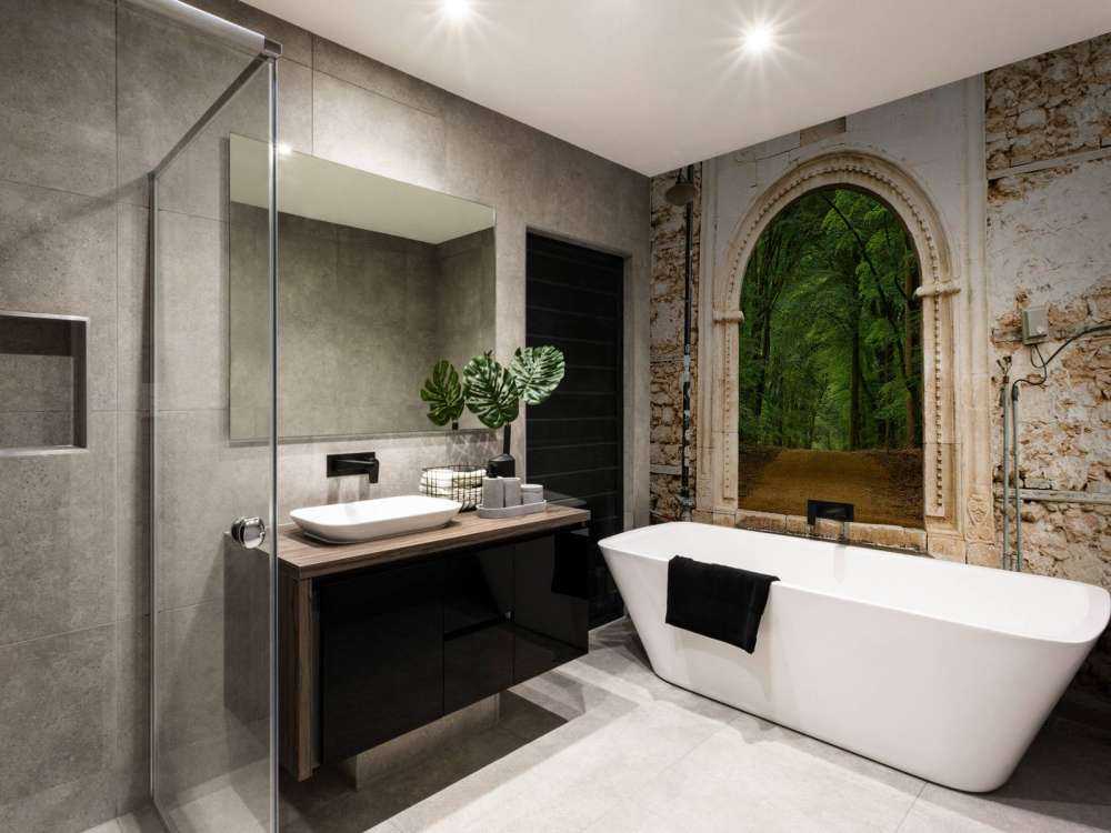 Poort naar groen bospad