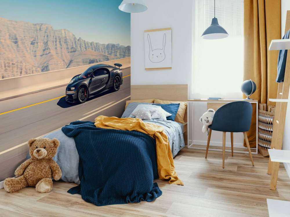 Hypercar tegen bergachtig landschap