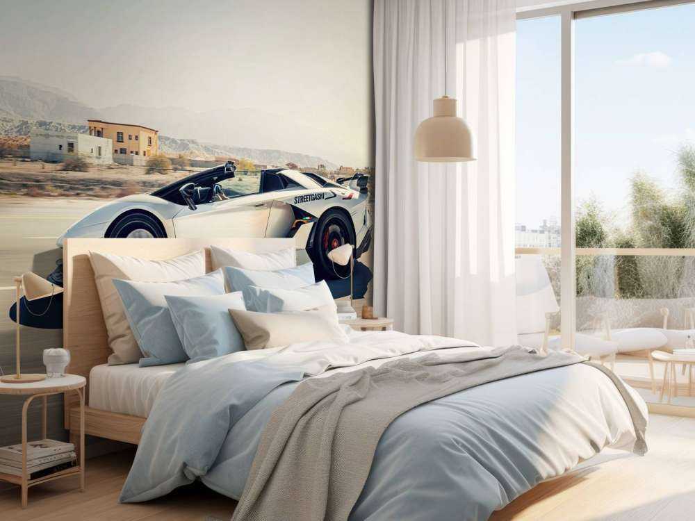 Lamborghini Aventador Roadster in de woestijn