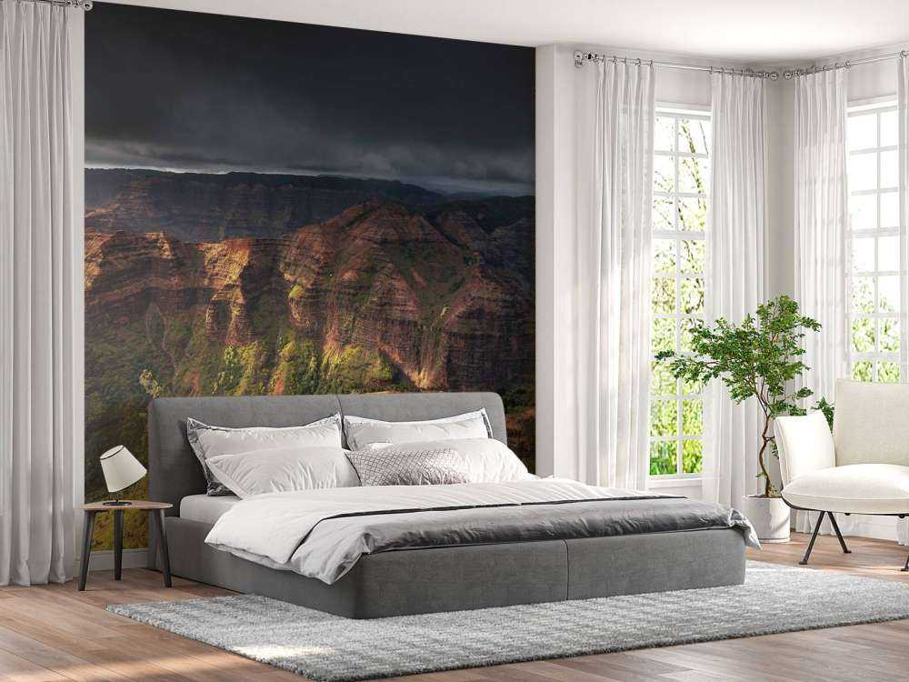 Dramatisch Zonlicht Over Canyon