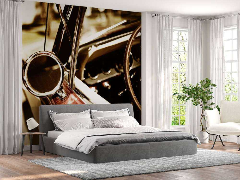 Close-up rode klassieke auto