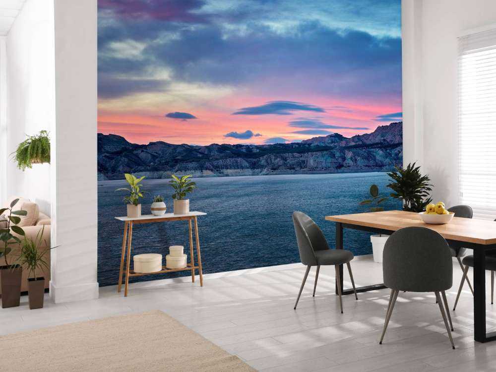 Meertje met zonsondergang