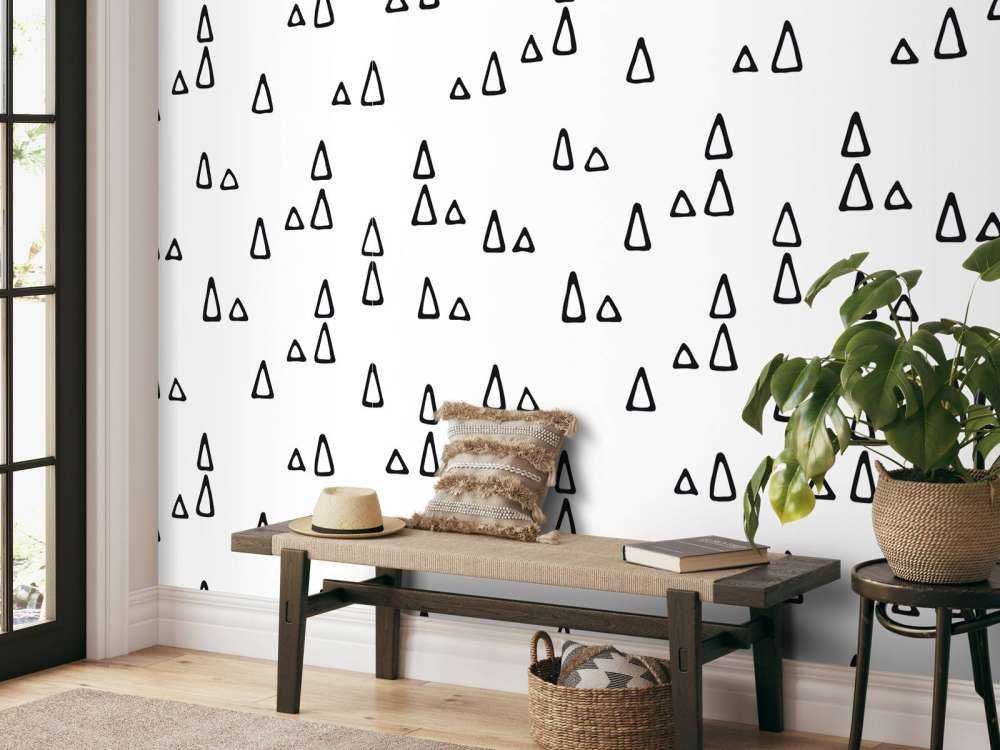 Driehoeken zwart-wit