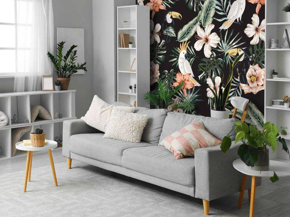 Tropische toekan en papegaai