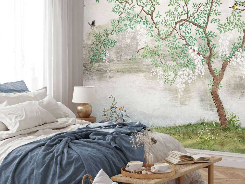 Vintage geschilderd landschap