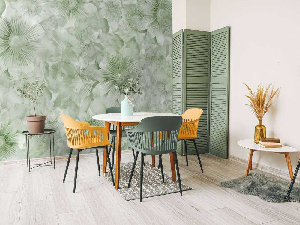 Botanical Watercolor Elegance Field Green