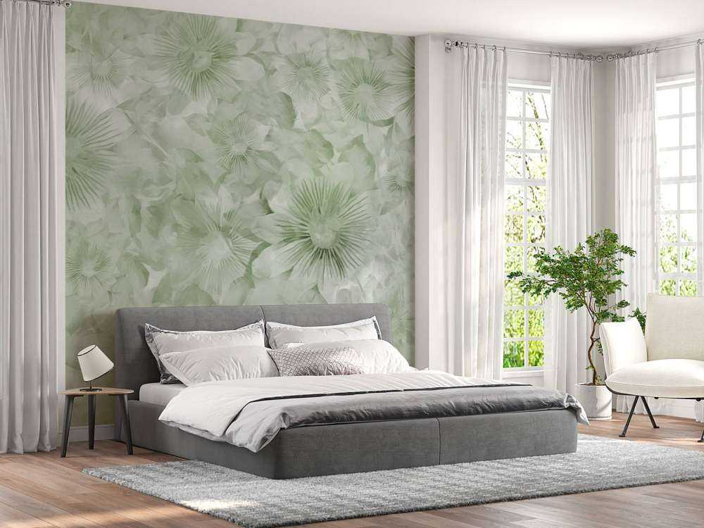 Botanical Watercolor Elegance Field Green